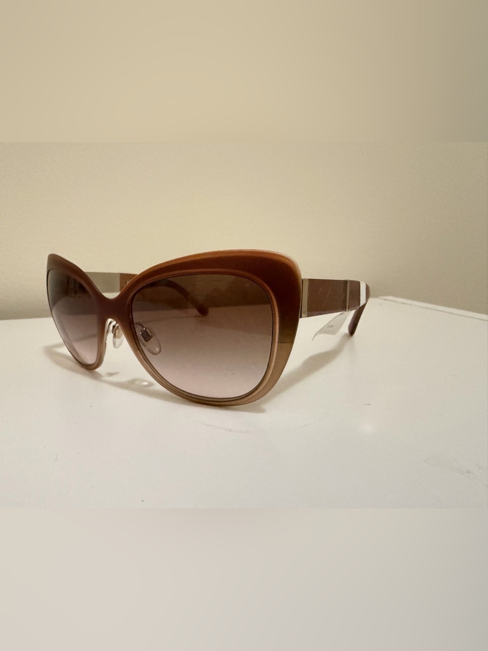 Burberry B 3088 Cat Eye Polarized Sunglasses Brown NWT